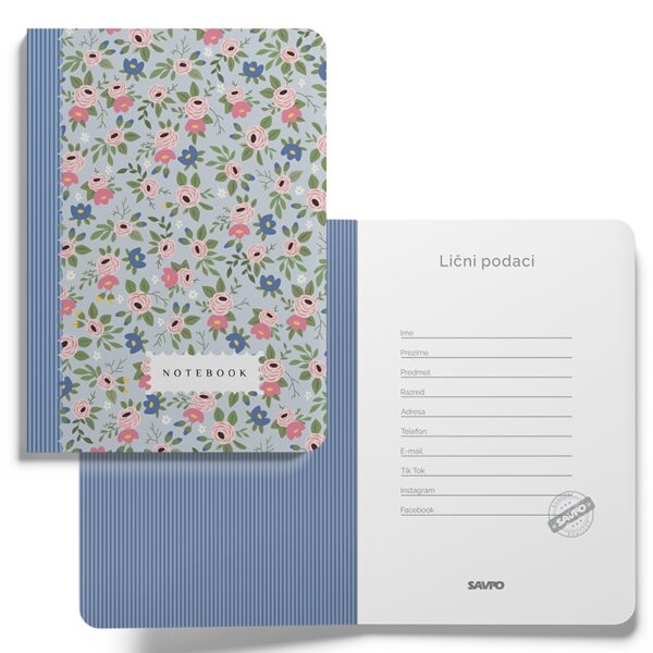 Savpo sveska A4 linije Flowers