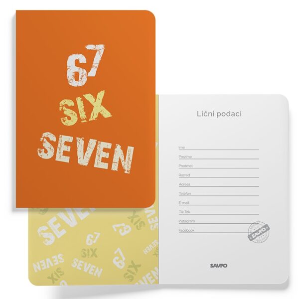 Savpo sveska A4 linije Six Seven