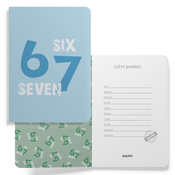 Savpo sveska A5 kocke Six Seven