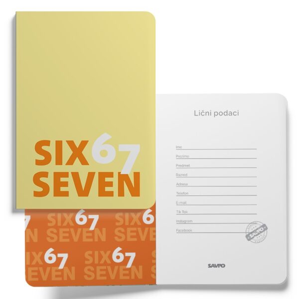 Savpo sveska A5 linije Six Seven