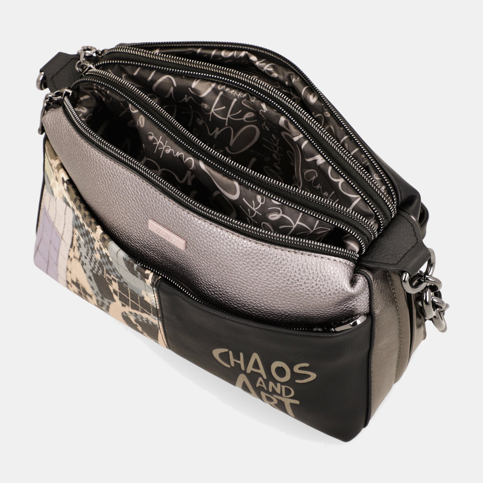 Torba ANEKKE Iron crossbody sa lancem (3 pregrade)