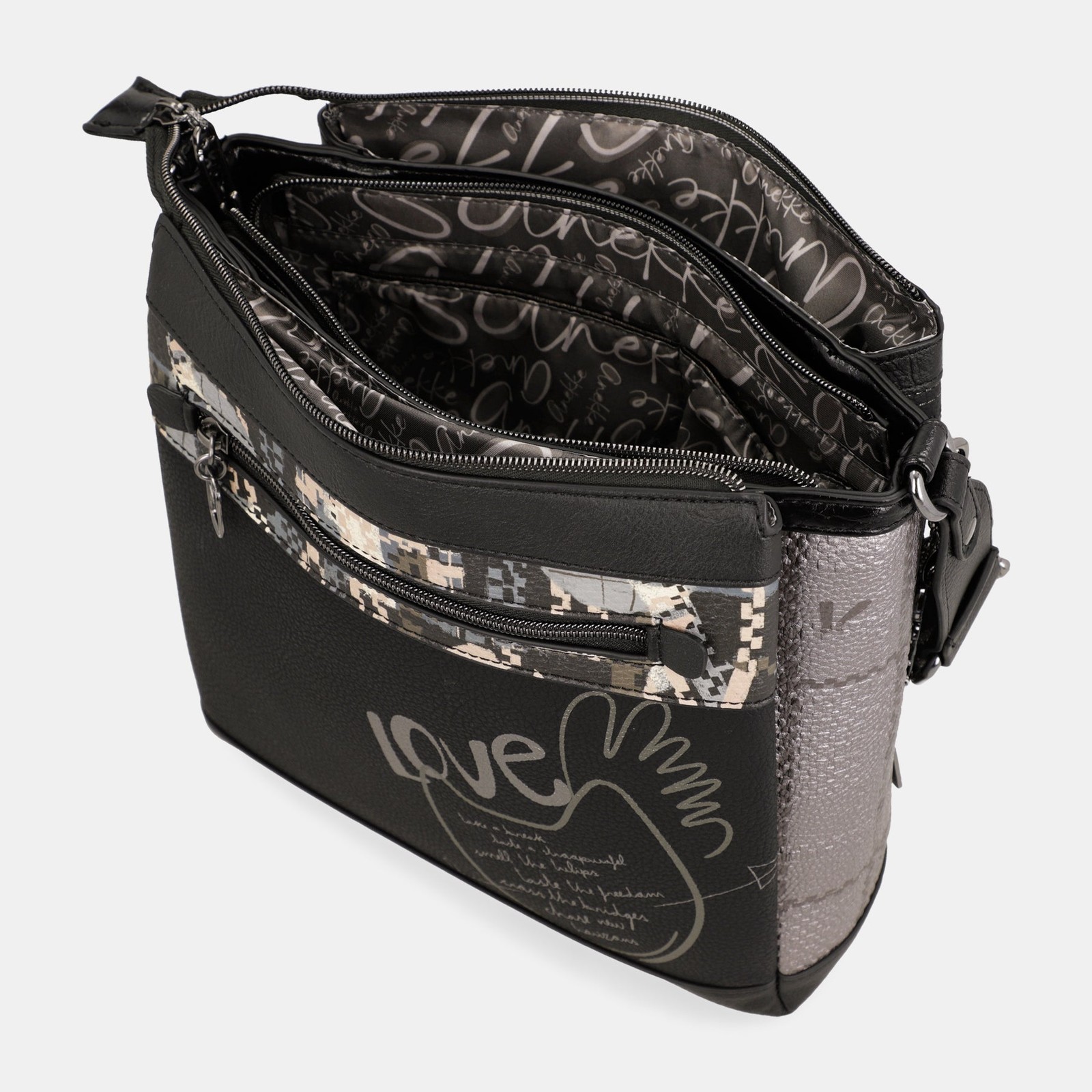 Torba ANEKKE Iron crossbody velika (3 pregrade)